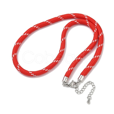 Ployester Core-Wrapped Round Cord Necklace Making KK-CBACFA2-03P-26-1