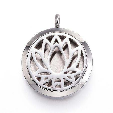 316 Surgical Stainless Steel Diffuser Locket Pendants STAS-P102-065-1