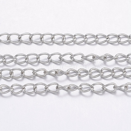 Tarnish Resistant 304 Stainless Steel Curb Chains CHS-H017-03P-10M-1