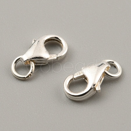 Sterling Silver Lobster Claw Clasp STER-WH0008-12A-S-1