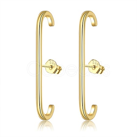 Brass Stud Earrings EJEW-BB46152-G-1