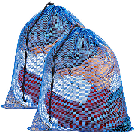 2Pcs Polyester Drawstring Clothing Storage Bags ABAG-GF0001-49C-1