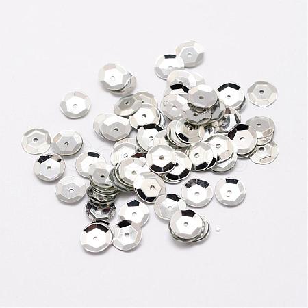 Plastic Paillette Beads PVC-A001-6mm-08-1