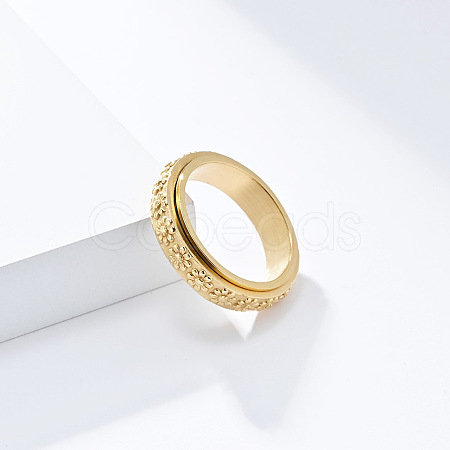Simple Style 304 Stainless Steel Rotating Finger Rings FS-WGCAB4E-06-1