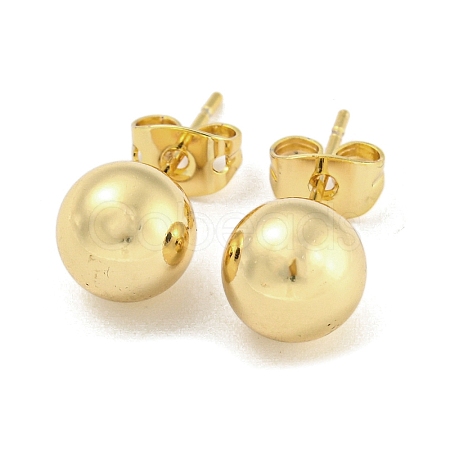Brass Ear Studs X-EJEW-P261-01C-G-1