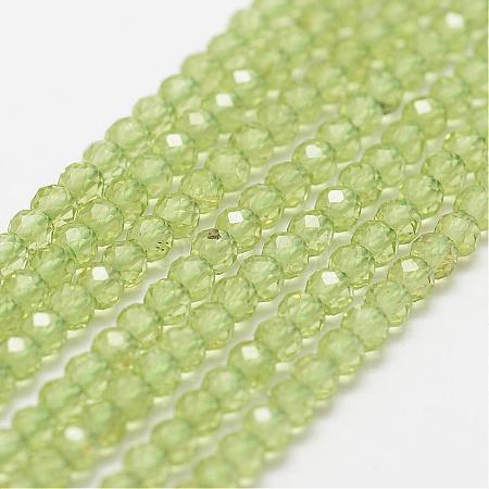Natural Peridot Bead Strands G-P271-3mm-12-1