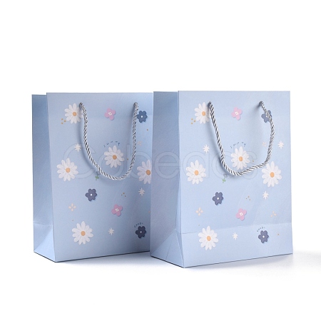 Rectangle with Flower Pattern Paper Bags CARB-F008-01D-1