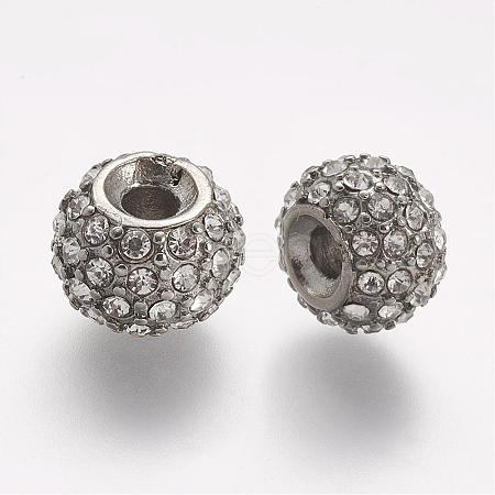 304 Stainless Steel Rhinestone Beads STAS-A032-050P-1