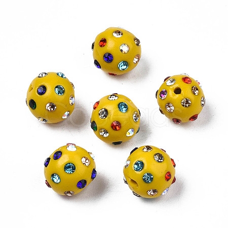 Polymer Clay Rhinestone Beads RB-T017-31F-A-1