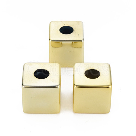 UV Plating Acrylic European Large Hole Beads PACR-T005-28C-1