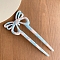 Cellulose Acetate Hair Forks, Hairpin Hair Accessory, Butterfly, Light Sky Blue, 120mm