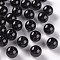 Opaque Acrylic Beads, Round, Black, 12x11mm, Hole: 1.8mm