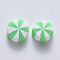 Handmade Polymer Clay Beads, No Hole/Undrilled, Candy, Medium Spring Green, 9~11x4.5~6mm