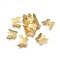 Iron Charms, Butterfly, Golden, 10.8x13.2x0.3mm, Hole: 1.5mm