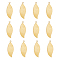 SUPERFINDINGS Brass Pendants, Leaf, Light Gold, 32x12.5x1mm, Hole: 1.8mm, 30pcs/box