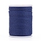 Round Waxed Polyester Cord, Taiwan Waxed Cord, Twisted Cord, Marine Blue, 1mm, about 12.02 yards(11m)/roll