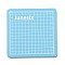 PVC Cutting Mat Pad, with Scale, for Desktop Fine Manual Work Leather Craft Sewing DIY Punch Board, Light Sky Blue, 8x8x0.3cm