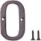 Iron Home Address Number, with 2pcs Screw, Letter.O, 74x46x5mm, Hole: 5.5mm