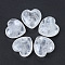 Natural Quartz Crystal Healing Stones, Rock Crystal Heart Stones, Pocket Palm Stones for Reiki Balancing, 30x30mm