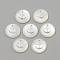 Freshwater Shell Pendants, Flat Round & Anchor, Platinum, 16x3.5~4mm, Hole: 1.2mm