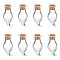 Glass Bottles, with Cork Stopper, Wishing Bottle, teardrop, Clear, 34x14.5mm, Bottleneck: 8mm in diameter, Capacity: 2ml