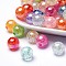 Transparent Crackle Acrylic Beads, AB Color, Round, Mixed Color, 8mm, Hole: 2.5mm