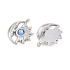 304 Stainless Steel Rhinestone Pendants STAS-Z166-24P-03-2