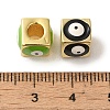Brass Enamel European Beads KK-R162-056G-3