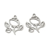 Hollow 201 Stainless Steel Pendants STAS-F337-10F-P-1