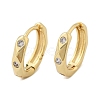 Ring Sparkling Cubic Zirconia Huggie Hoop Earrings for Girl Women EJEW-H126-05G-2