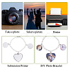 DIY Blank Heart Brass & Alloy Charm Bracelets Making Kit BJEW-DC00002-7
