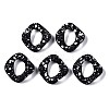 Spray Painted CCB Plastic Linking Rings CCB-Q091-019B-1