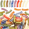 100Pcs Opaque Acrylic Beads MACR-SP0001-84-6