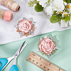 2Pcs Flower Polyester Brooches JEWB-ME0001-12-4