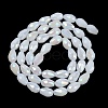 Opaque Solid Color Electroplate Glass Beads Strands EGLA-N013-J8mm-B03-2