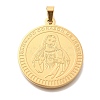 PVD Vacuum Plating 304 Stainless Steel Pendants STAS-U035-19G-03-1