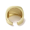 Brass Micro Pave Cubic Zirconia Open Cuff Ring RJEW-K256-52G-3