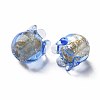 Handmade Gold Foil Lampwork Beads FOIL-T004-04C-3