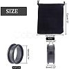10Pcs Stainless Steel Grooved Finger Ring Settings STAS-UN0039-22D-4