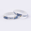 Silicone Bracelets Wristband Souvenir BJEW-TA0002-02K-1