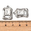 304 Stainless Steel Glass Pendants STAS-P406-01P-3