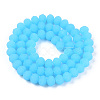 Imitation Jade Solid Color Glass Beads Strands EGLA-A034-J10mm-MD11-2