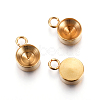 201 Stainless Steel Charm Rhinestone Settings STAS-P223-19G-7mm-1