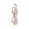 3Pcs 3 Styles Natural Cultured Freshwater Pearl Rice Pendants PALLOY-JF04819-2