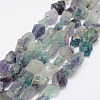 Raw Rough Natural Fluorite Bead Strands G-F403-01-1