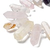 Natural Rose Quartz & Quartz Crystal & Tiger Eye & Labradorite & Black Agate & Red Jasper Beads Strands G-H247-06B-8