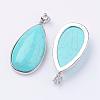 Synthetic Turquoise Big Pendants G-I184-11-3