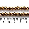 Faceted(32 Facets) Electroplate Glass Bead Strands X-EGLA-R042-6mm-03-3