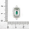 Brass Micro Pave Cubic Zirconia Connector Charms CU-CBAAB9C-01P-01-3