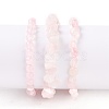 Natural Rose Quartz Stretch Bracelets BJEW-JB05647-2